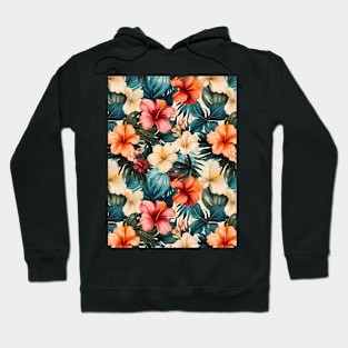 #2 Floral Pattern. Hibiscus Flower Pattern. Hoodie